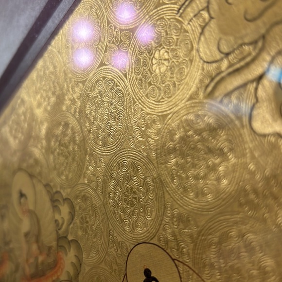 Hand-painted Gold Leaf Buddha—professionally framed in museum glass - Picture 6 of 6